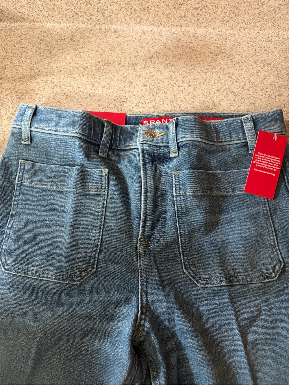NWT! SpanxShape Authentic 360 Easy Flare Jeans with Patch Pockets - Size Large
